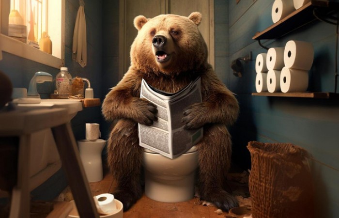 Как медведи ходят в туалет во время спячки?