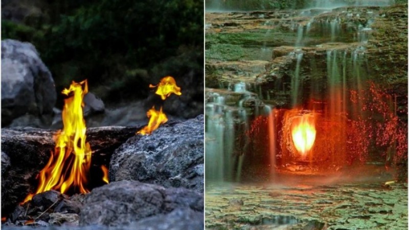 Пещера Воды и Пламени и Горящая гора: 5 мест, где «вечный огонь» появился естественным путём